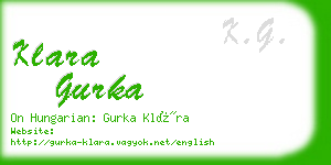 klara gurka business card